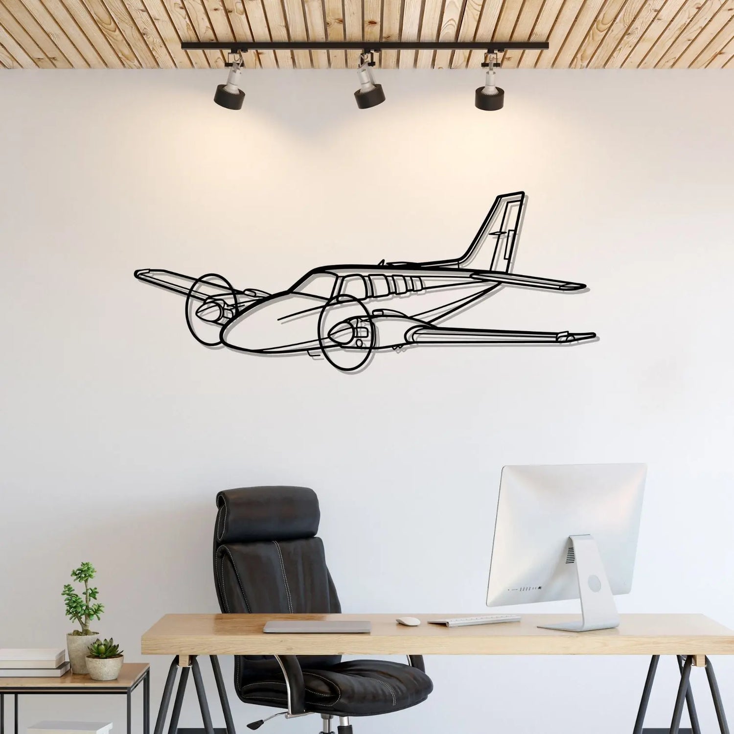 Décoration murale en métal - Baron 58 aircraftvibes