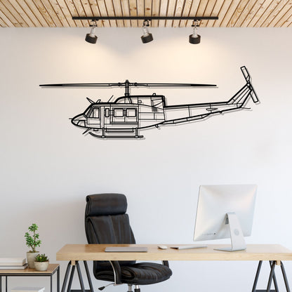 Décoration murale en métal - Bell 212