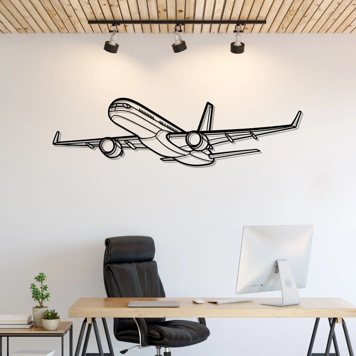 Décoration murale en métal - 757-200 Angle aircraftvibes