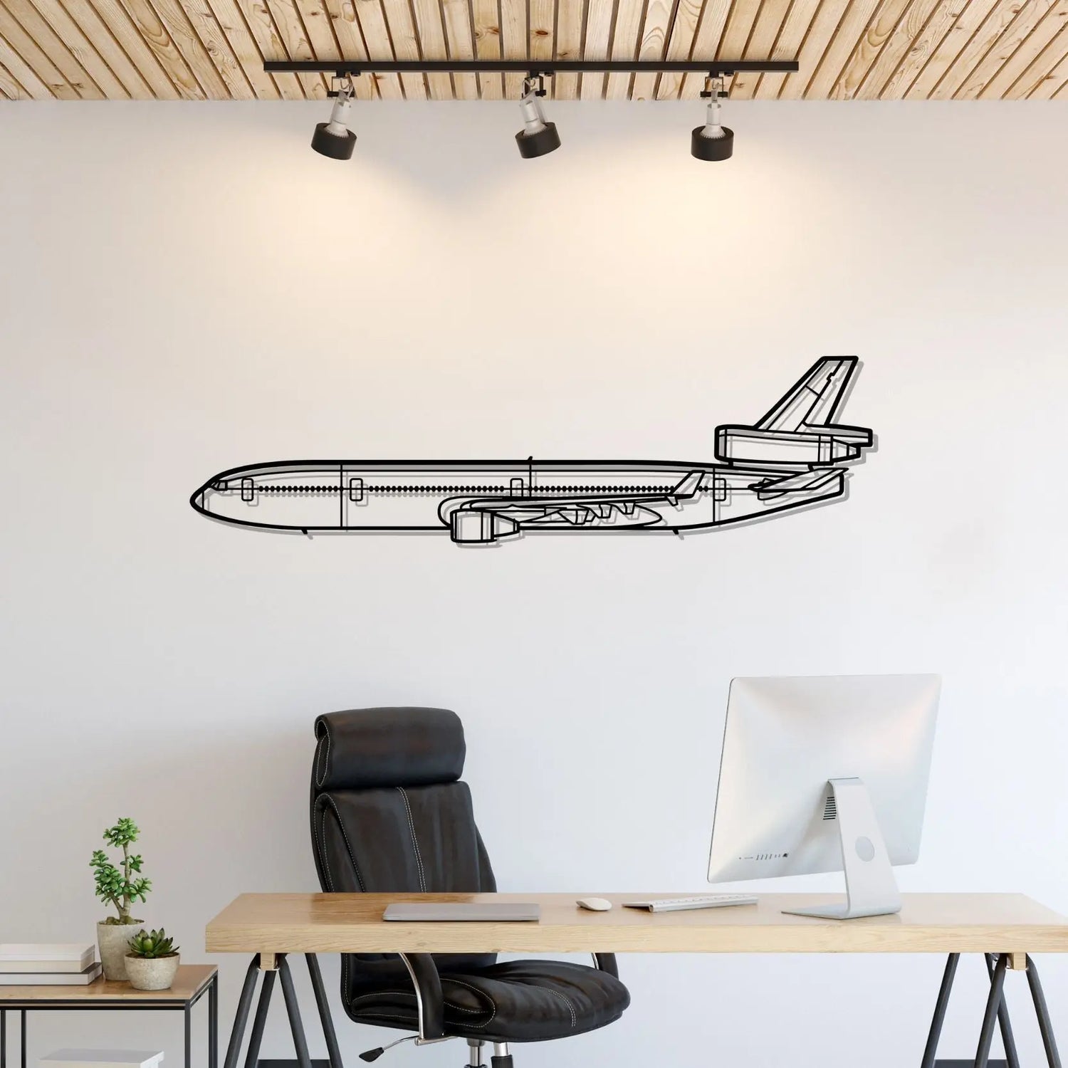 Décoration murale en métal - MD-11 Silhouette aircraftvibes