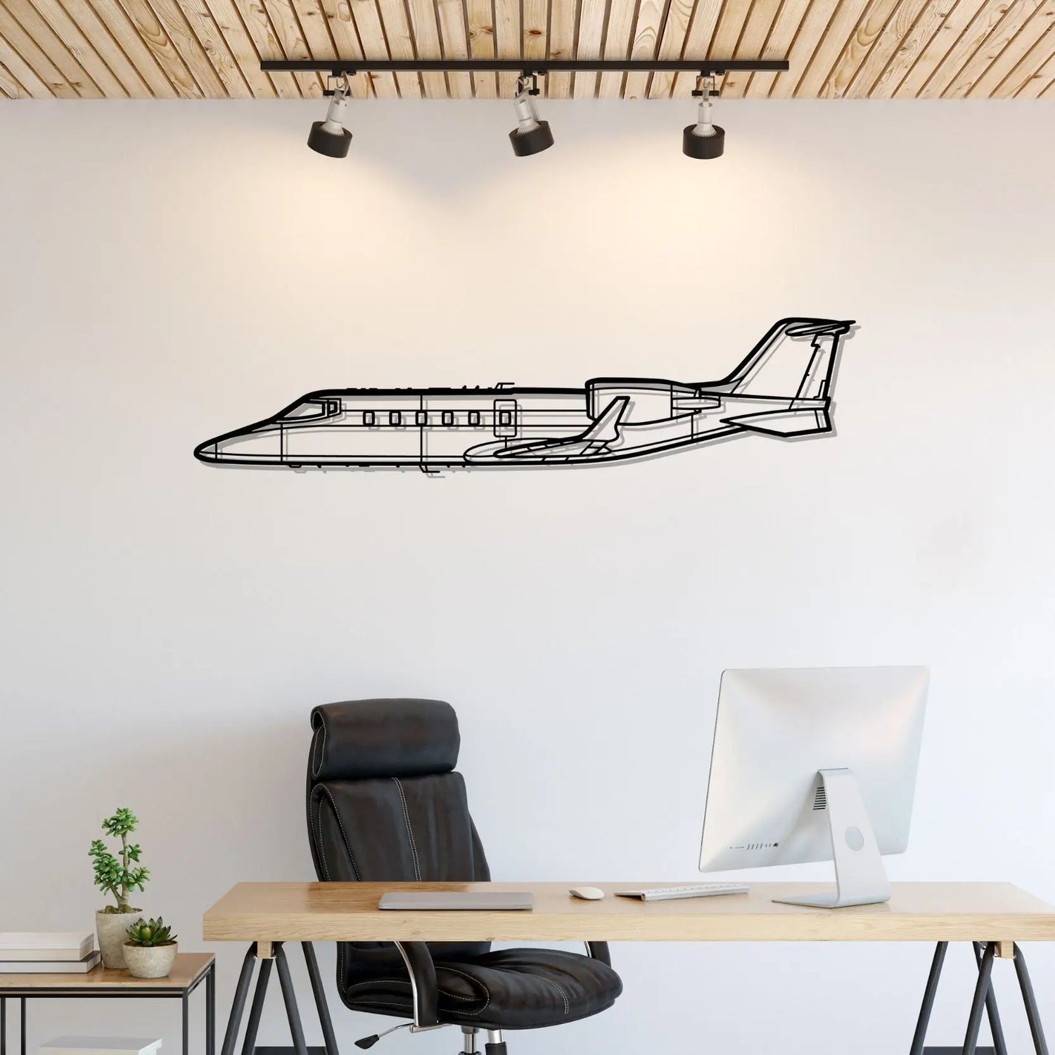 Décoration murale en métal - Learjet 60 aircraftvibes