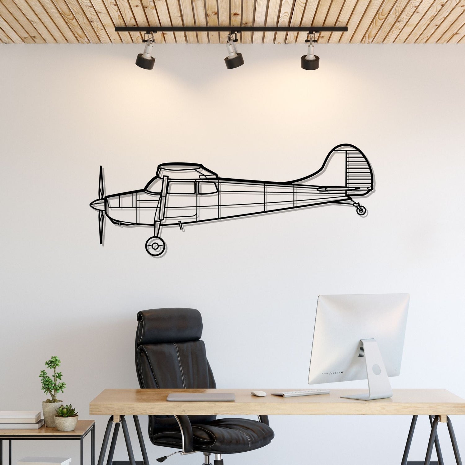 Décoration murale en métal - 170B Silhouette aircraftvibes