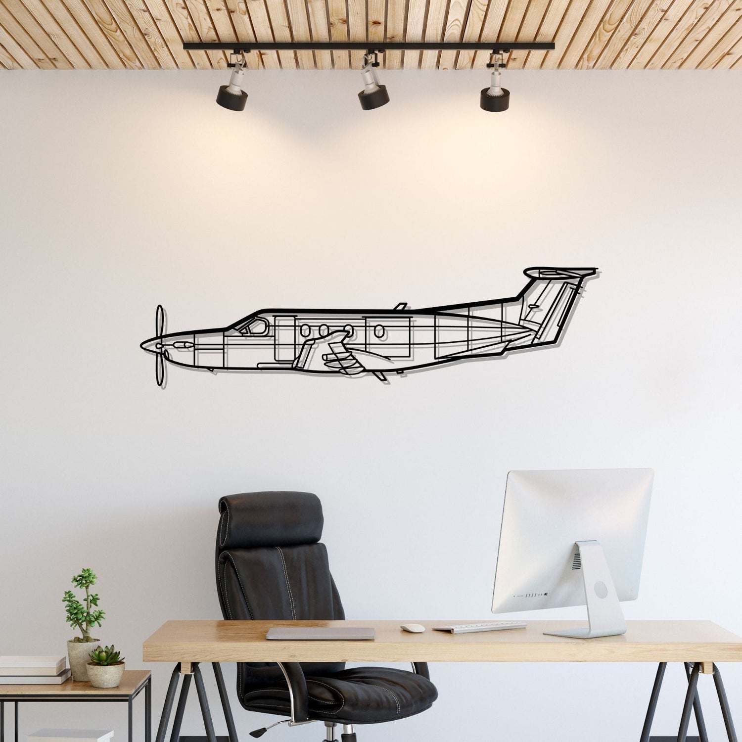 Décoration murale en métal - PC 12 aircraftvibes