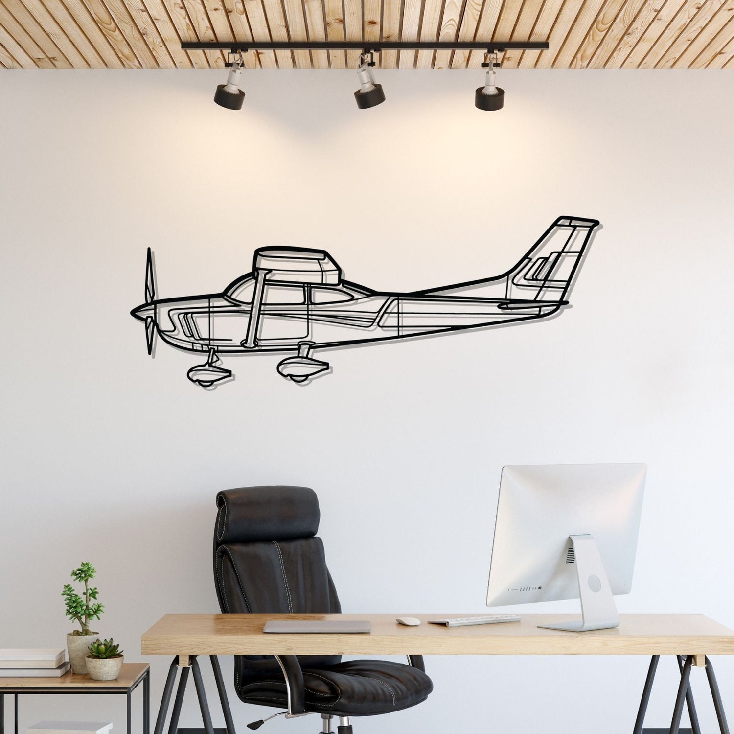 Décoration murale en métal - C182 Silhouette aircraftvibes