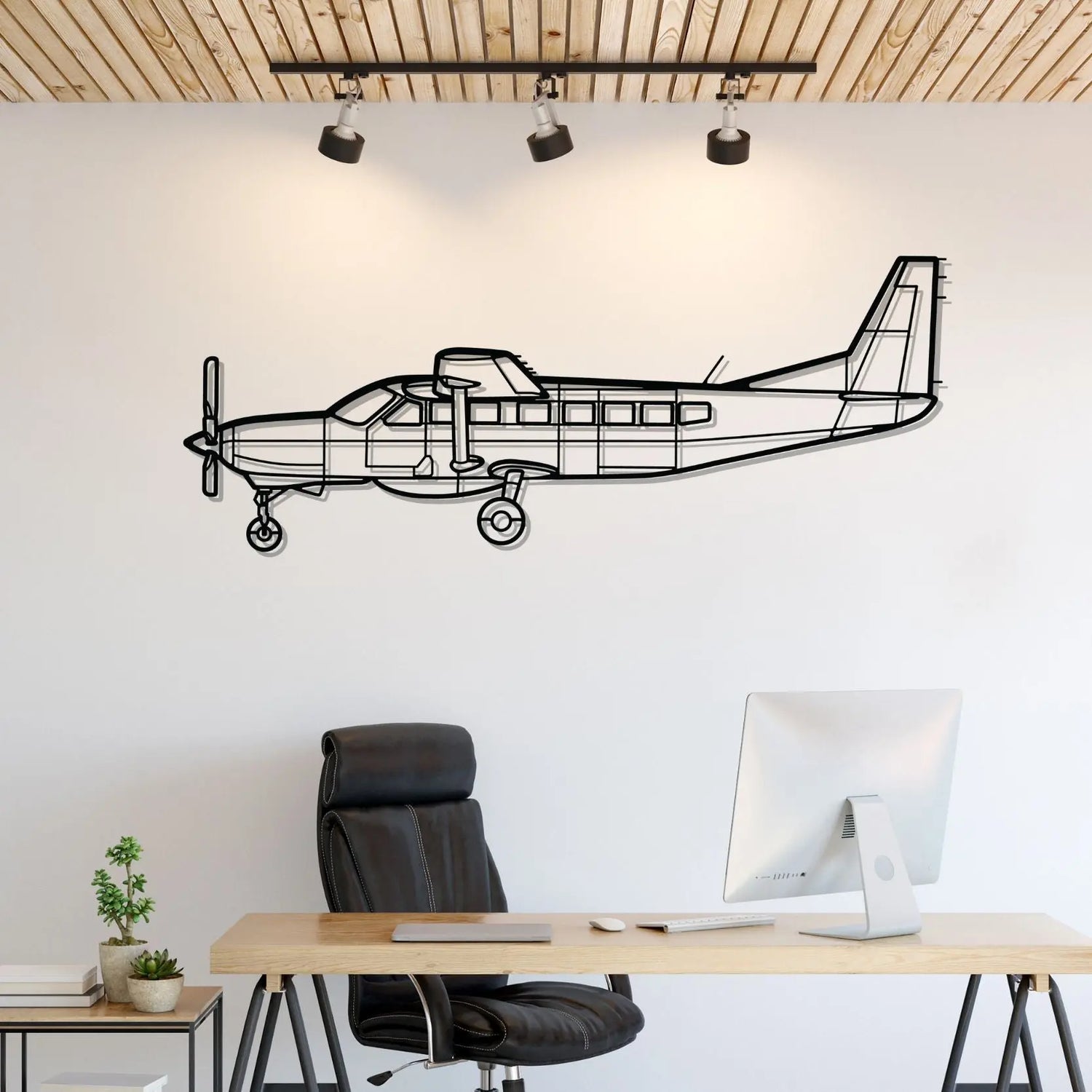 Décoration murale en métal - 208B Grand aircraftvibes