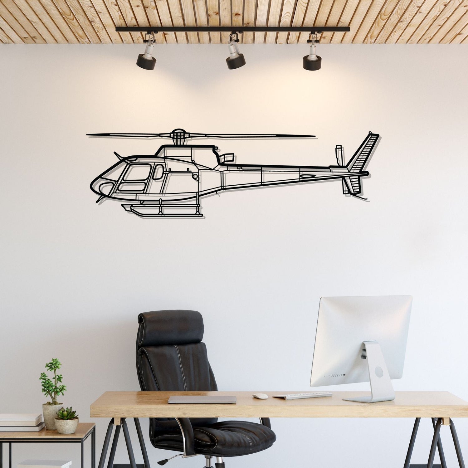 Décoration murale en métal - AS 350 aircraftvibes