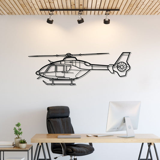 Décoration murale en métal - EC135T2 Silhouette