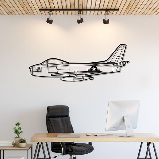 Décoration murale en métal - F-86 Sabre