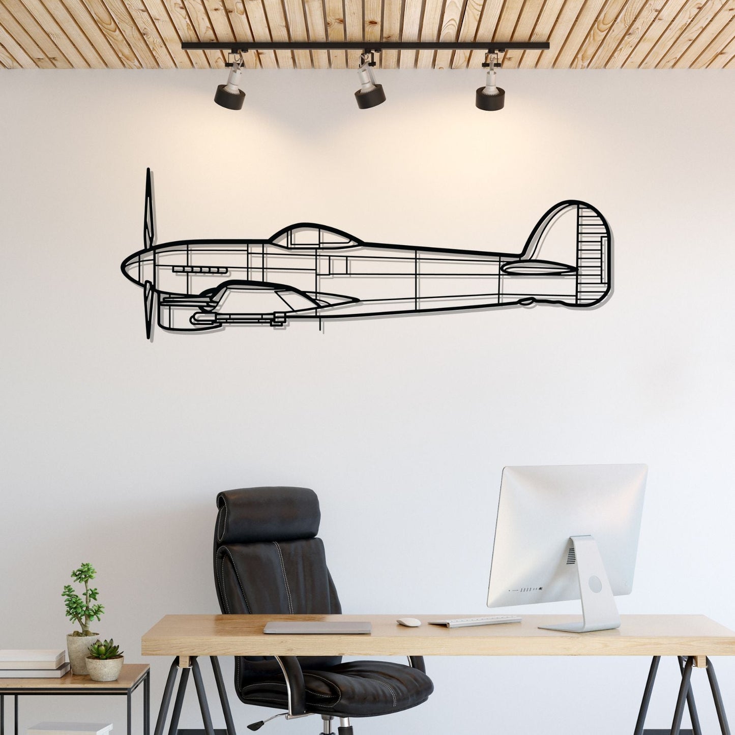 Décoration murale en métal - Typhoon Silhouette