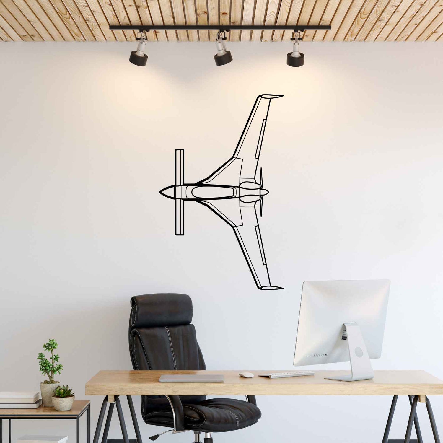 Décoration murale en métal - Long-EZ Top aircraftvibes