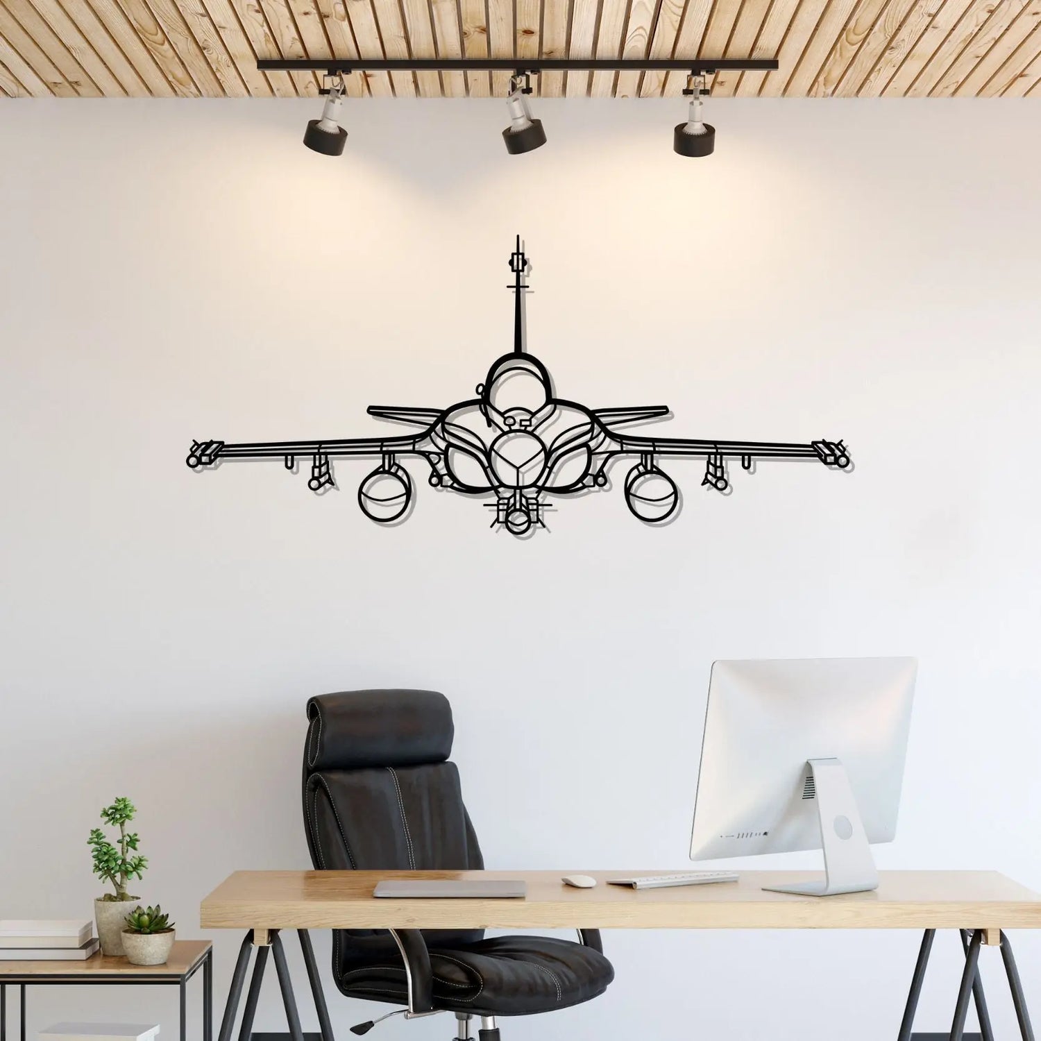 Décoration murale en métal - Rafale Front aircraftvibes