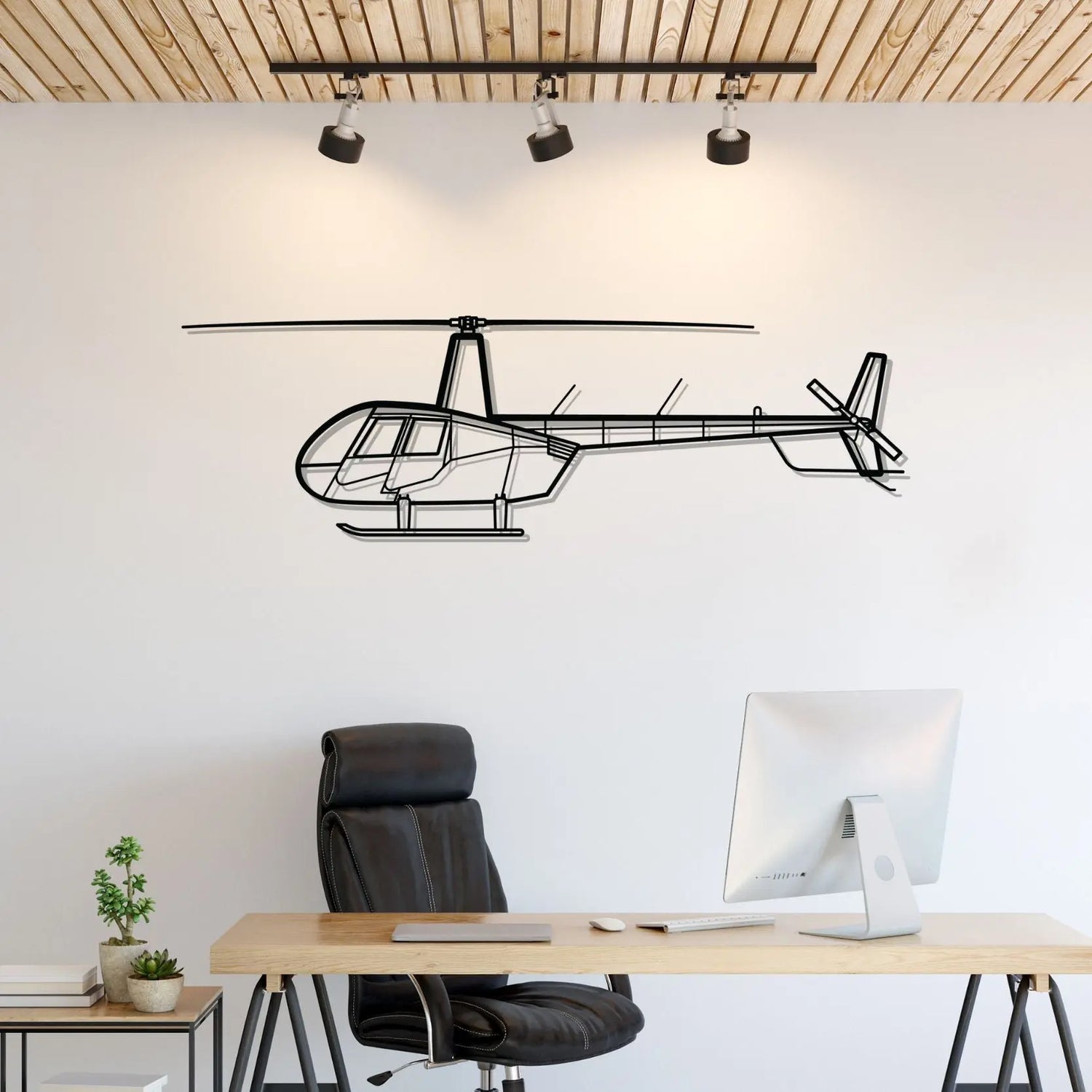 Décoration murale en métal - R44 Raven aircraftvibes