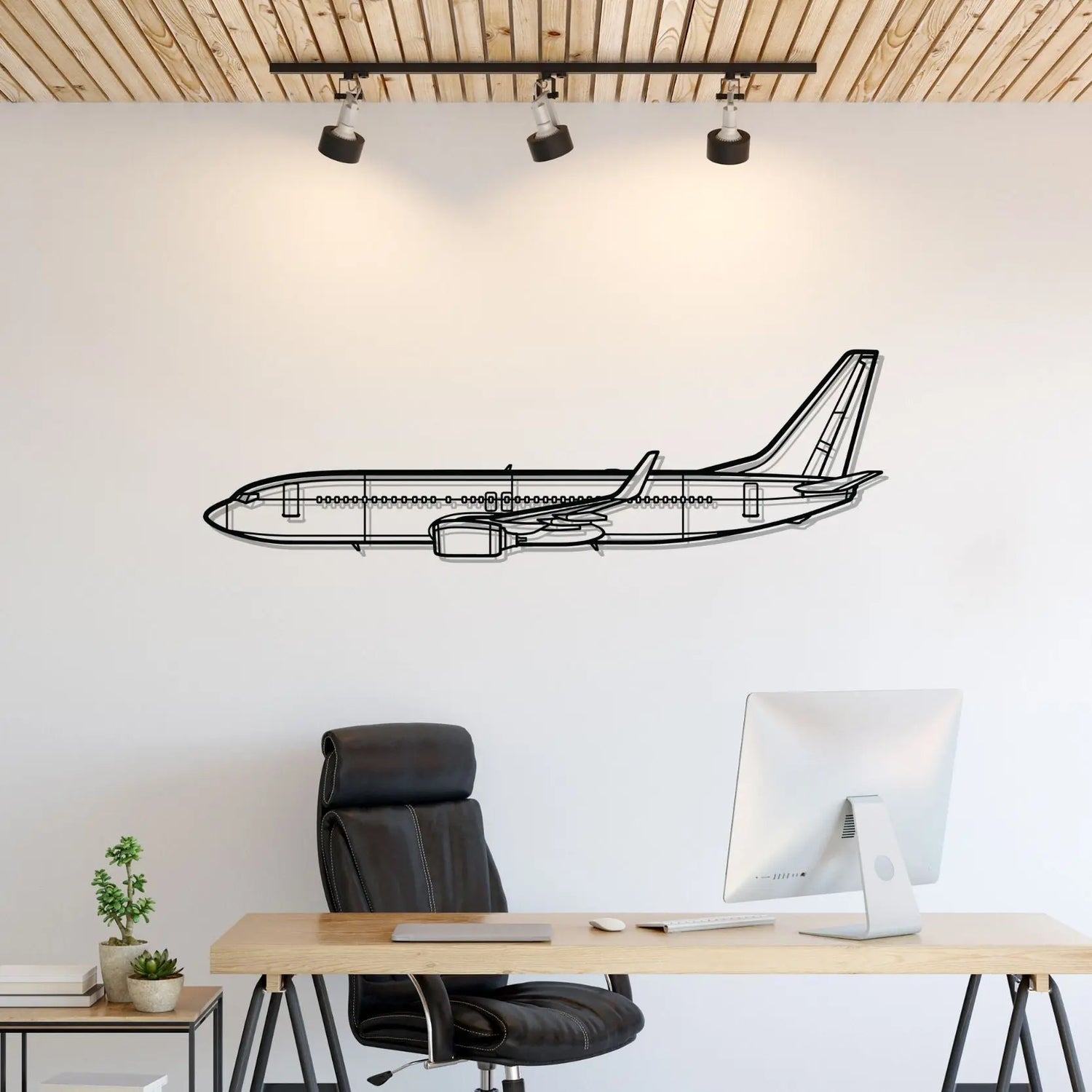 Décoration murale en métal - 737-800 Silhouette aircraftvibes