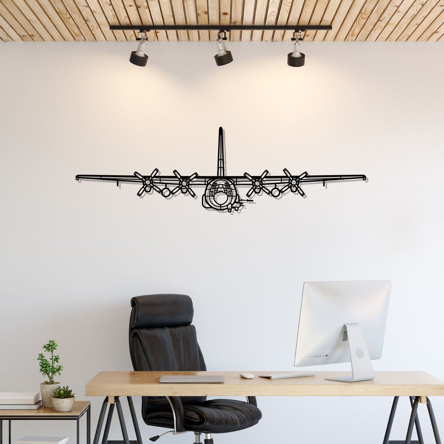 Décoration murale en métal - AC-130U Front aircraftvibes