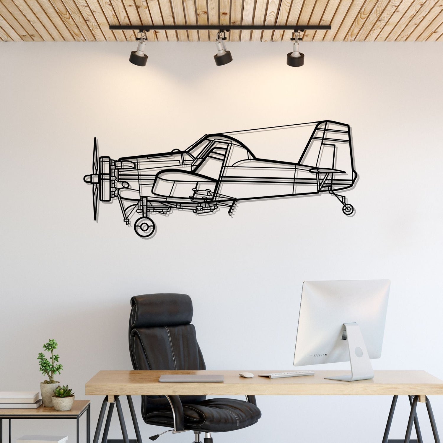 Décoration murale en métal - AT-301 Silhouette aircraftvibes