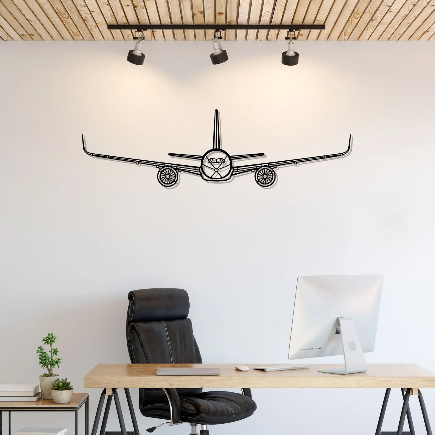 Décoration murale en métal - A350 Front aircraftvibes
