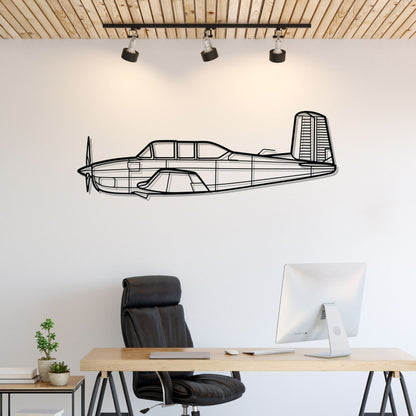 Décoration murale en métal - T-34A Mentor