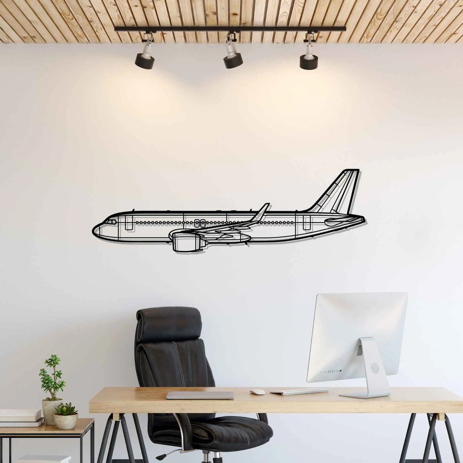 Décoration murale en métal - A320neo Silhouette aircraftvibes