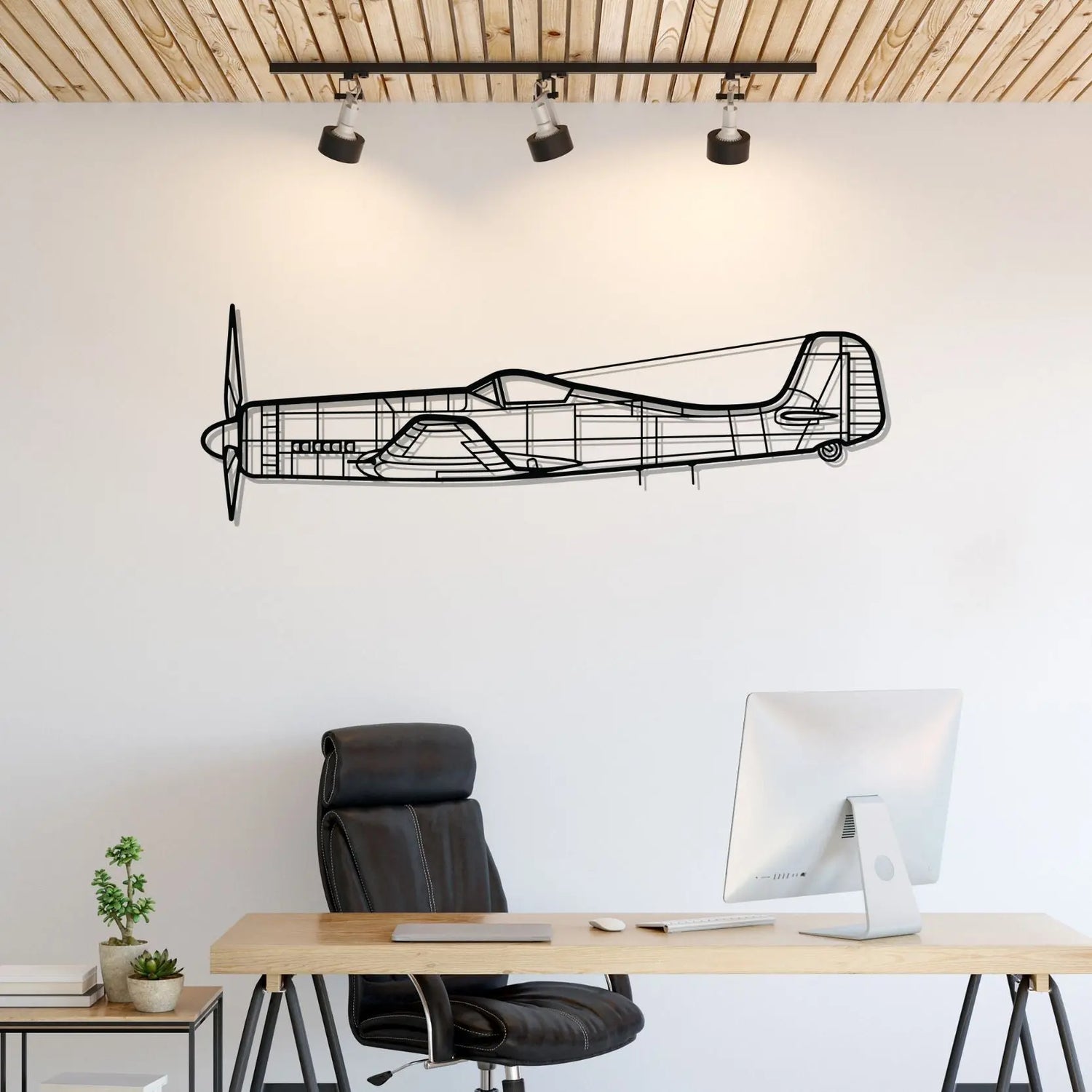Décoration murale en métal - Ta-152H-1 Silhouette aircraftvibes