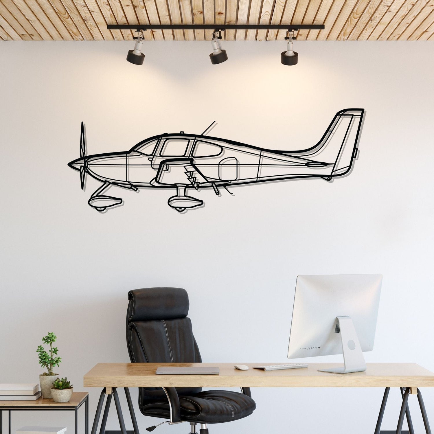 Décoration murale en métal - SR22 Silhouette aircraftvibes