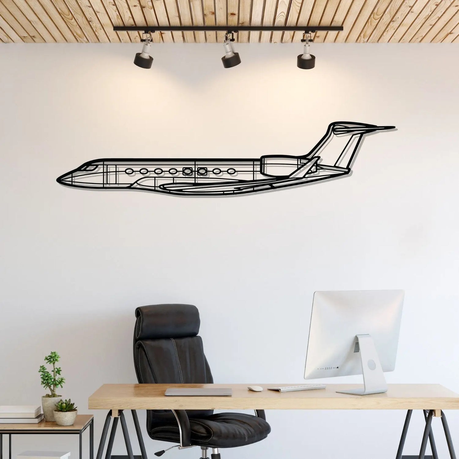 Décoration murale en métal - G650 Silhouette aircraftvibes