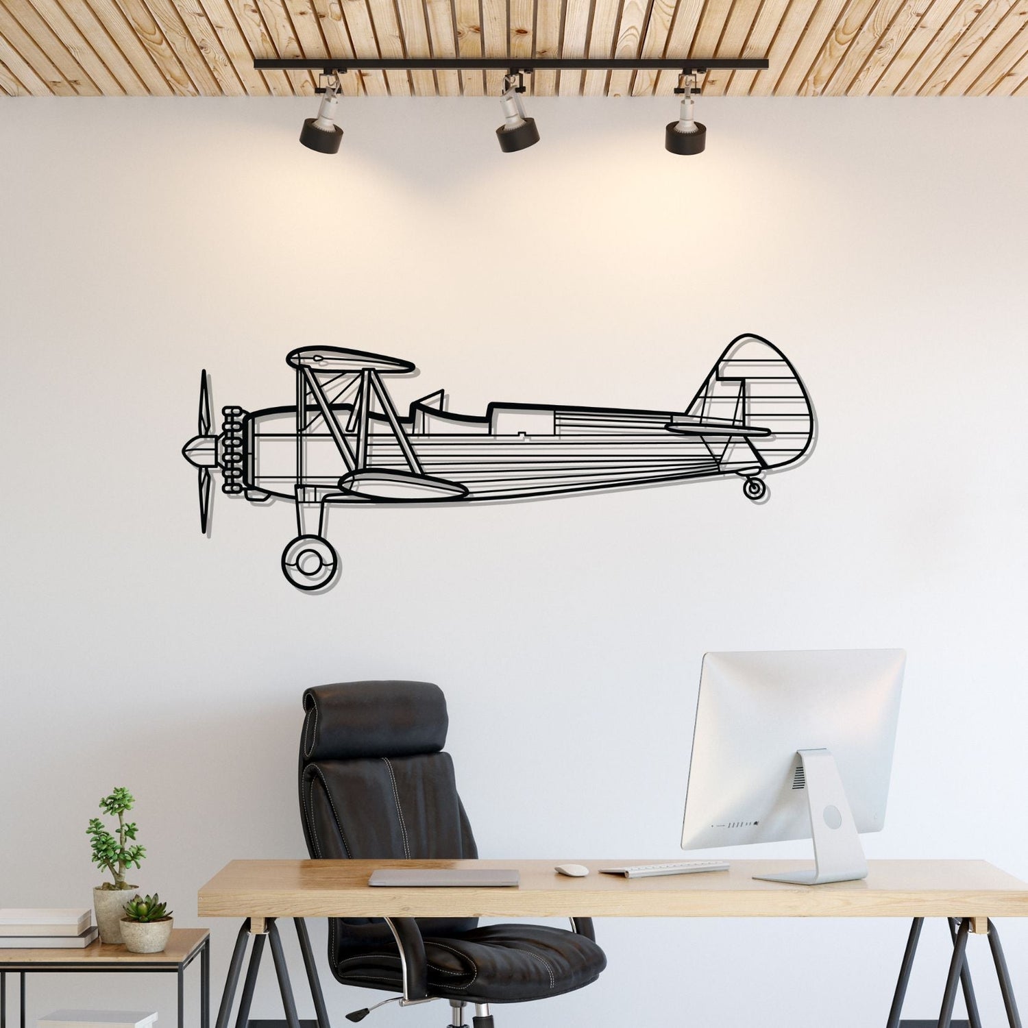 Décoration murale en métal - Stearman 75 aircraftvibes
