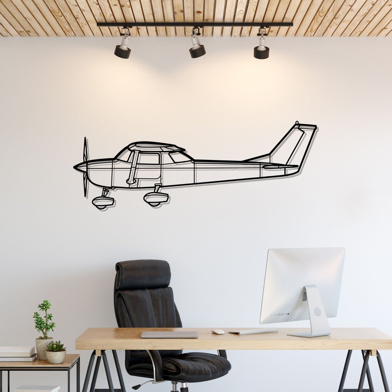 Décoration murale en métal - 150 Silhouette aircraftvibes
