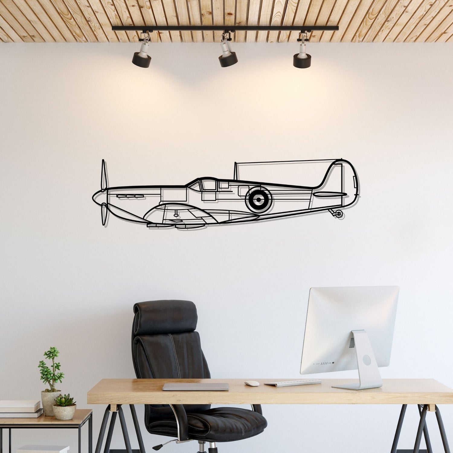 Décoration murale en métal - Spitfire Mk. aircraftvibes