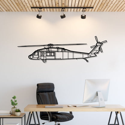 Décoration murale en métal - UH-60L Black