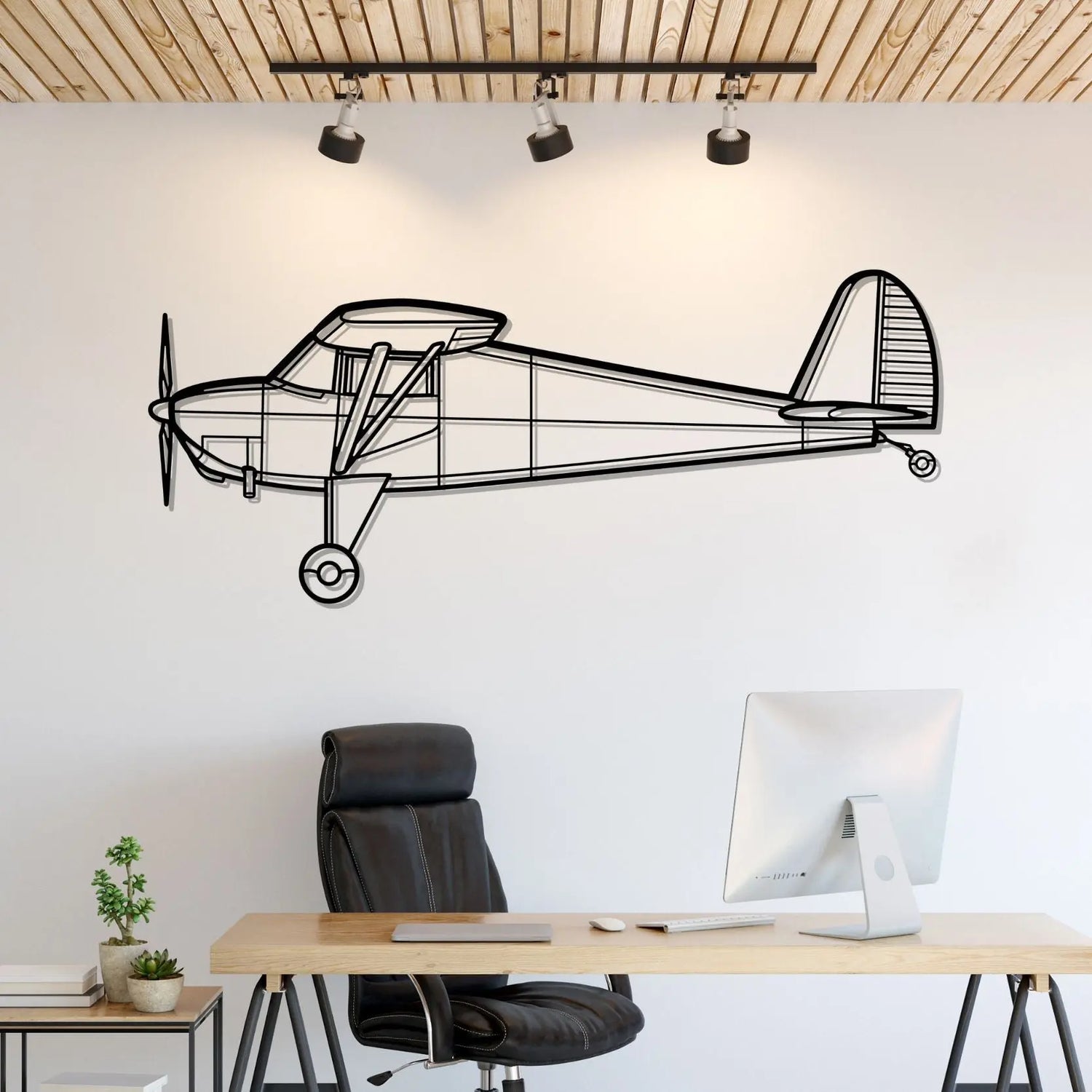 Décoration murale en métal - Luscombe 8A aircraftvibes