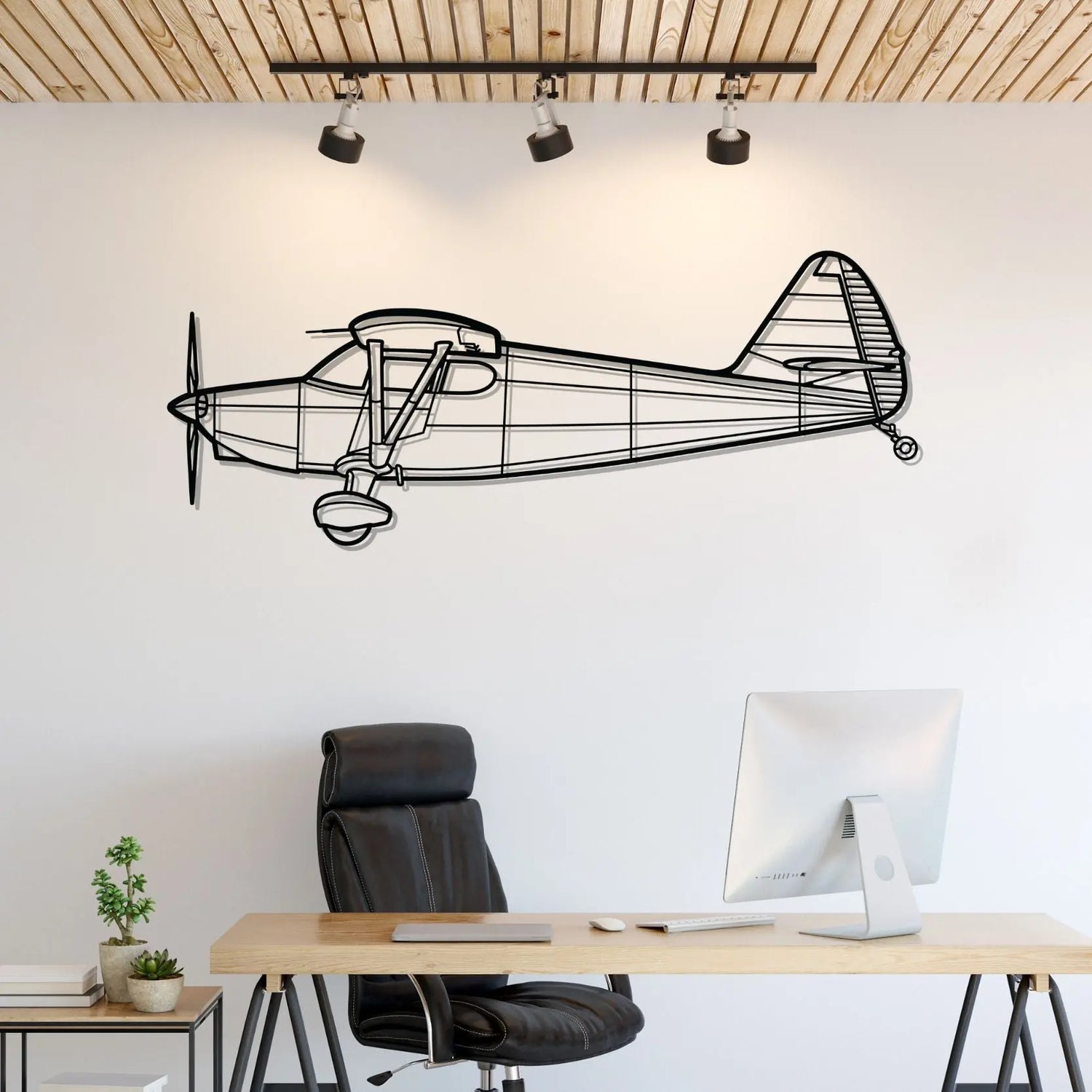 Décoration murale en métal - 108-2 Silhouette aircraftvibes