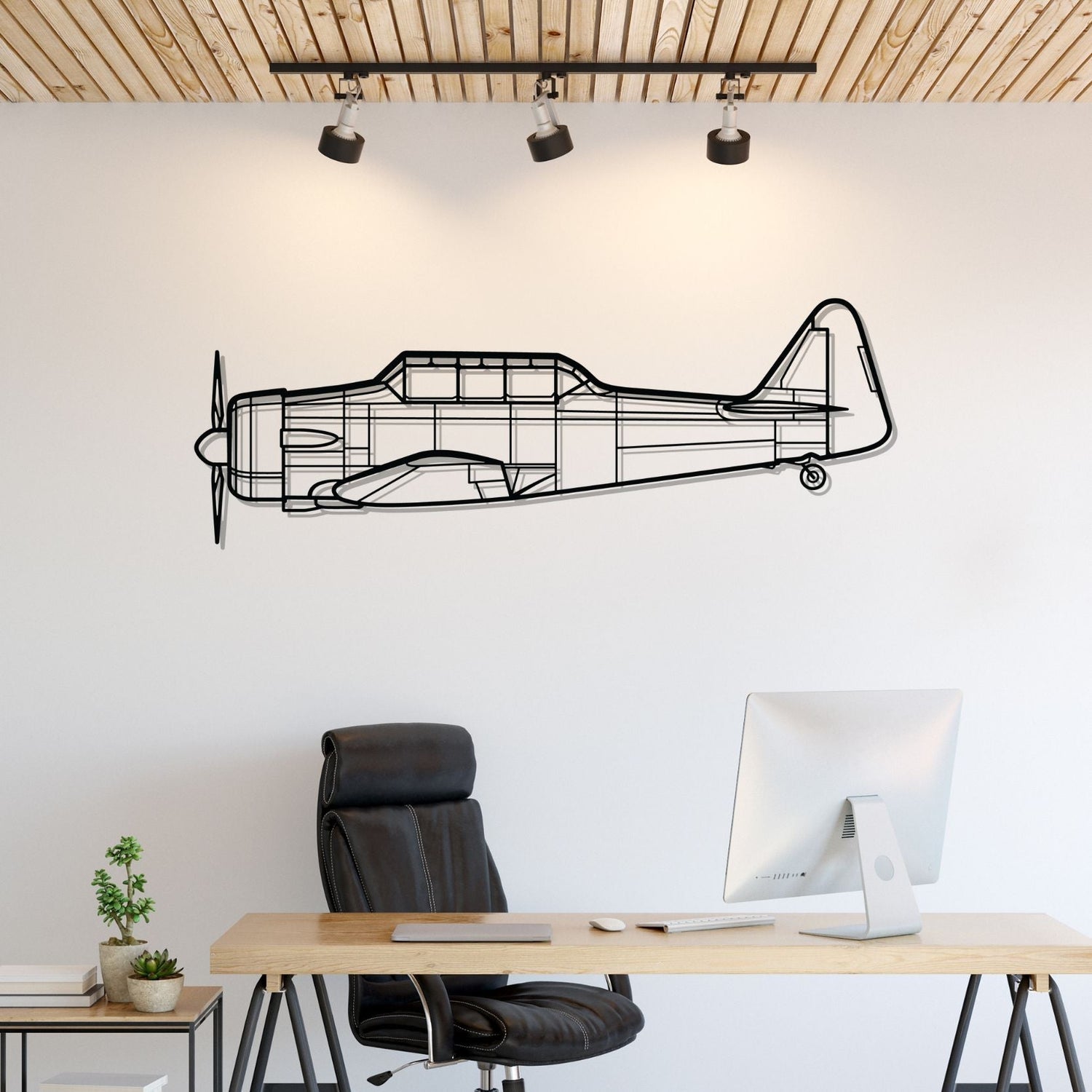 Décoration murale en métal - T-6G Texan aircraftvibes