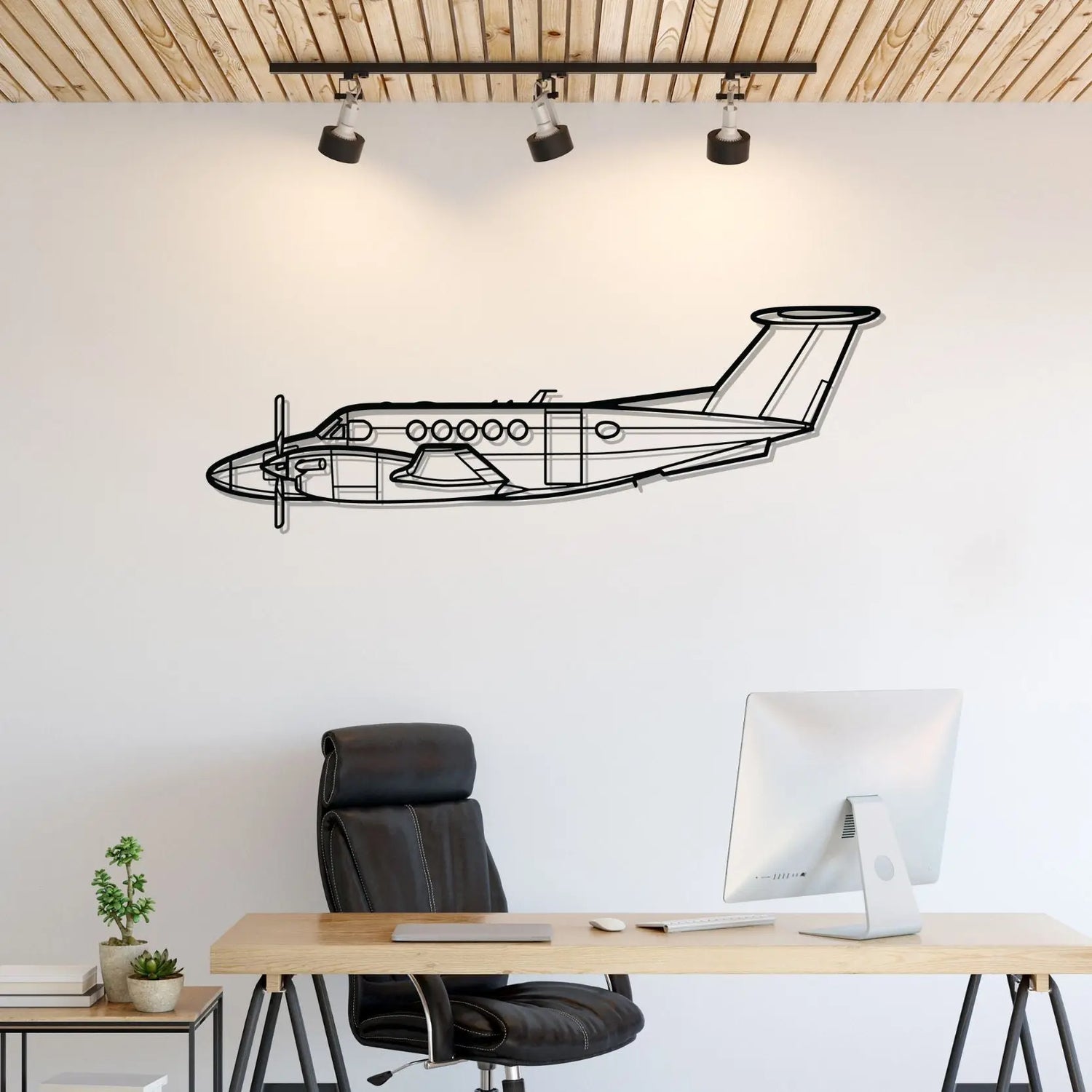Décoration murale en métal - King Air aircraftvibes