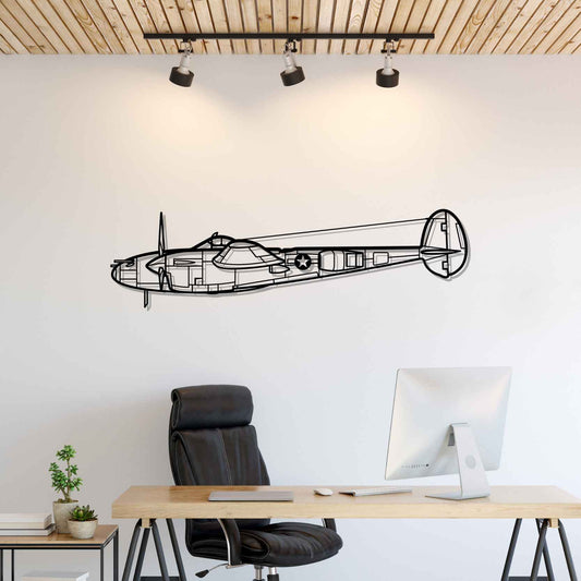 Décoration murale en métal - P-38L Lightning