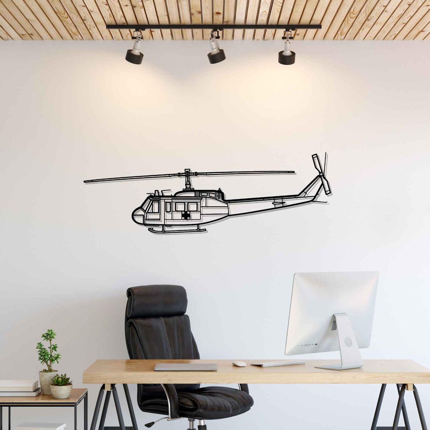 Décoration murale en métal - UH-1 Iroquois aircraftvibes