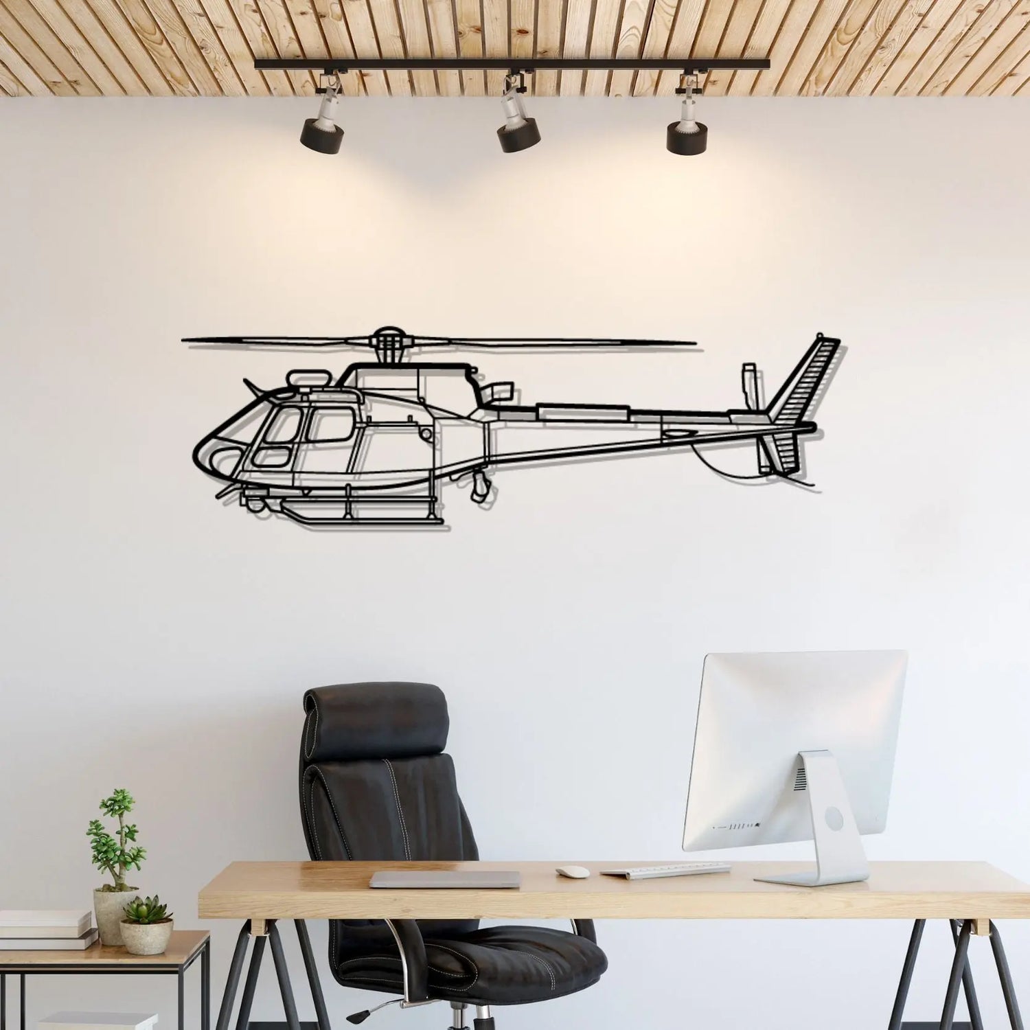 Décoration murale en métal - H125E Silhouette aircraftvibes