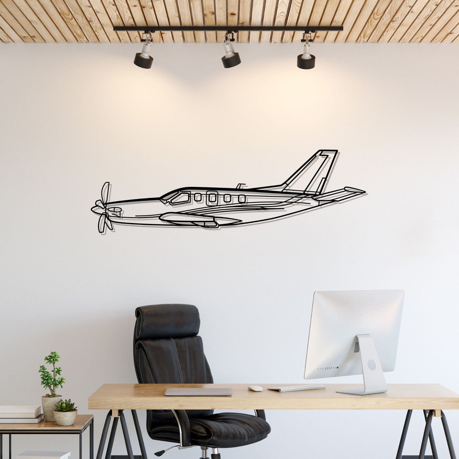 Décoration murale en métal - TBM Silhouette aircraftvibes