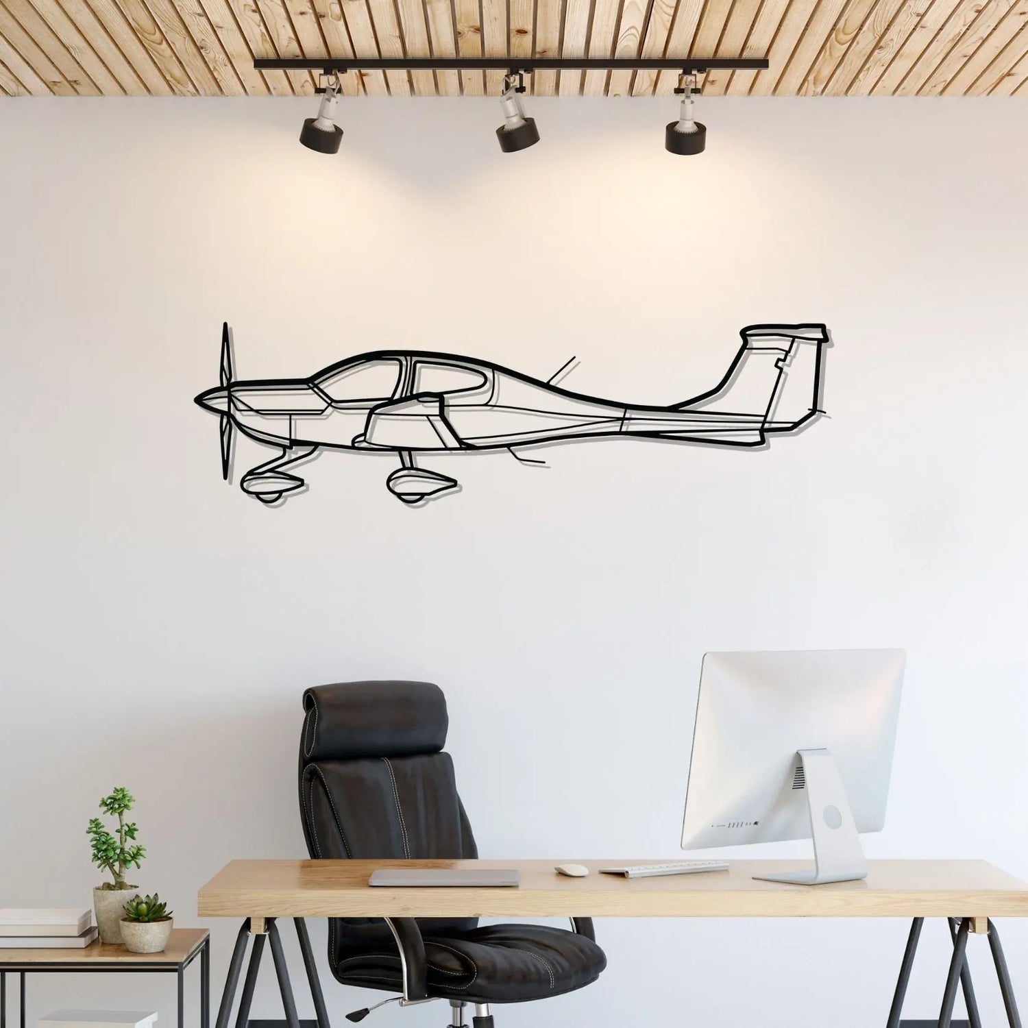 Décoration murale en métal - DA40 Silhouette aircraftvibes