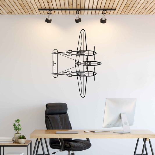 Décoration murale en métal - P-38 Lightning