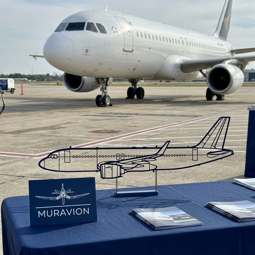 A320neo - Metall-Wanddekoration