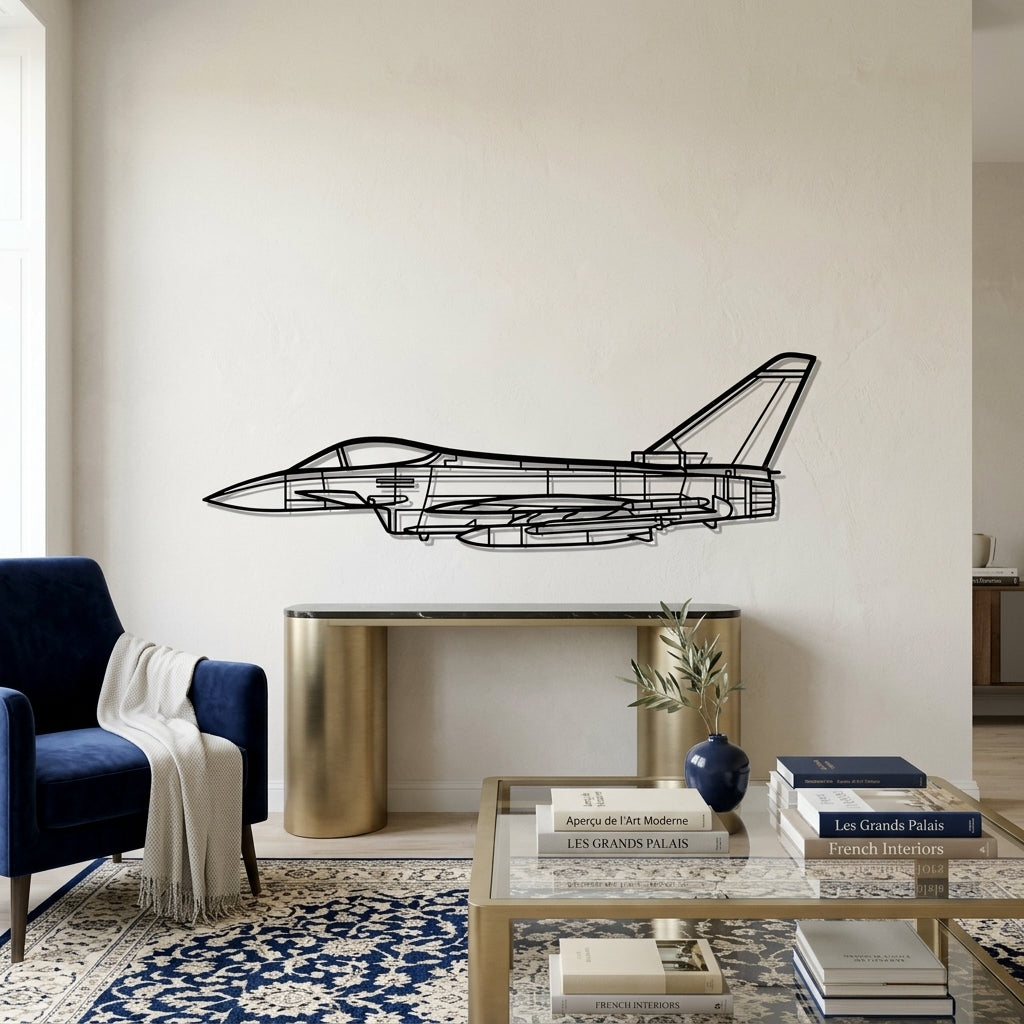 Eurofighter Typhoon - Metall-Wanddekoration