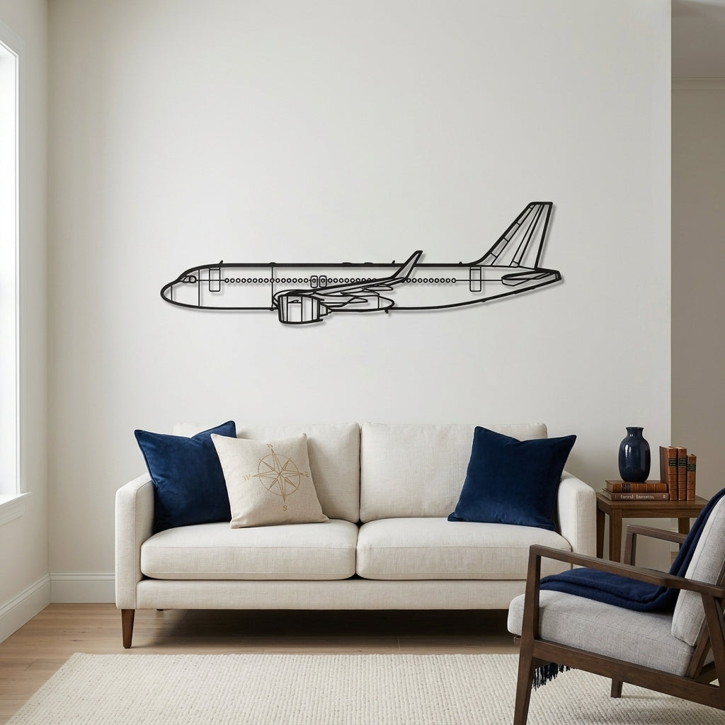 A320neo - Metall-Wanddekoration