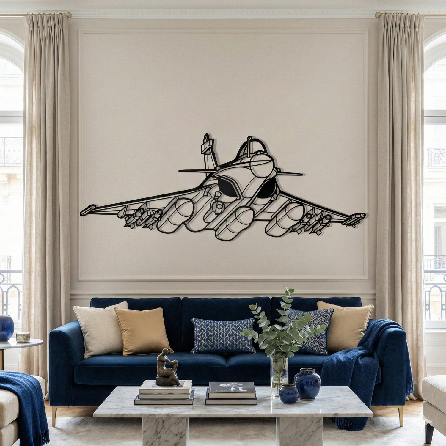 Décoration murale en métal - Rafale Angle