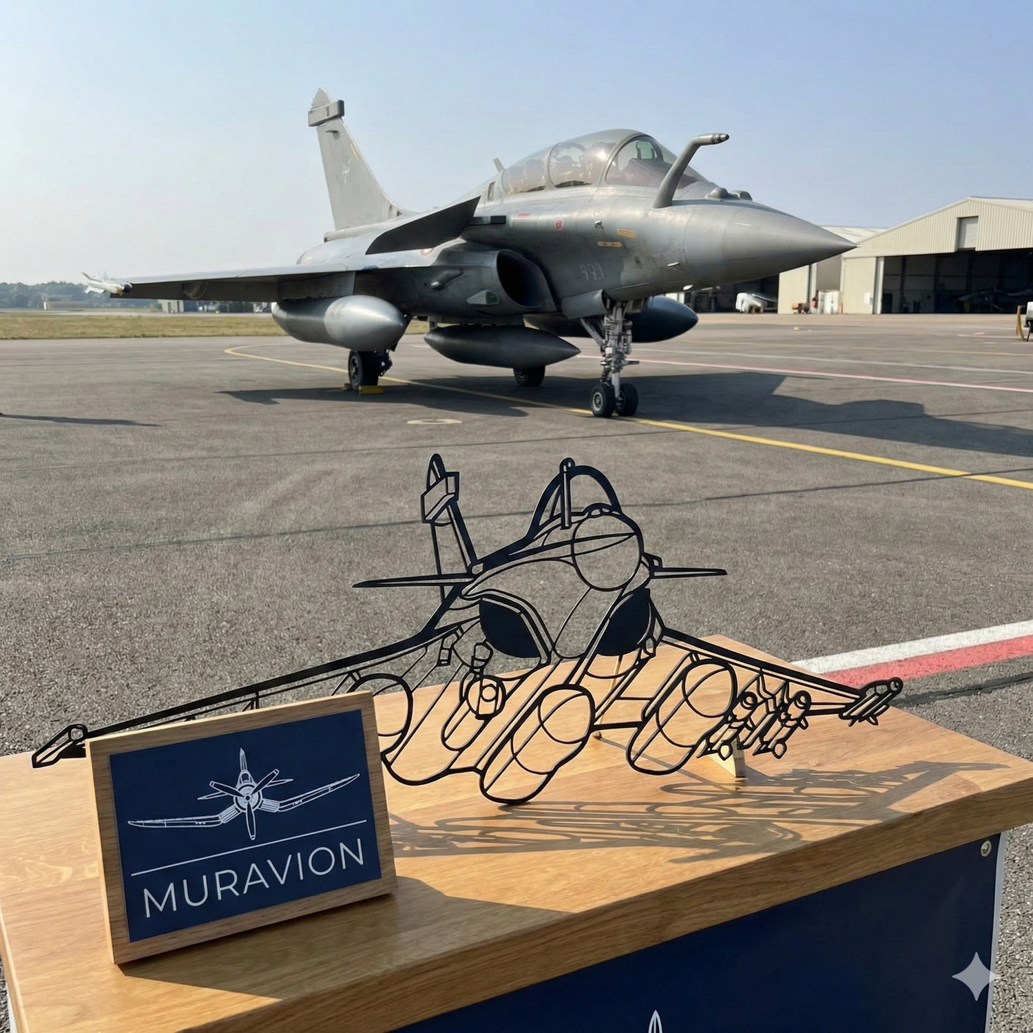 Décoration murale en métal - Rafale Angle