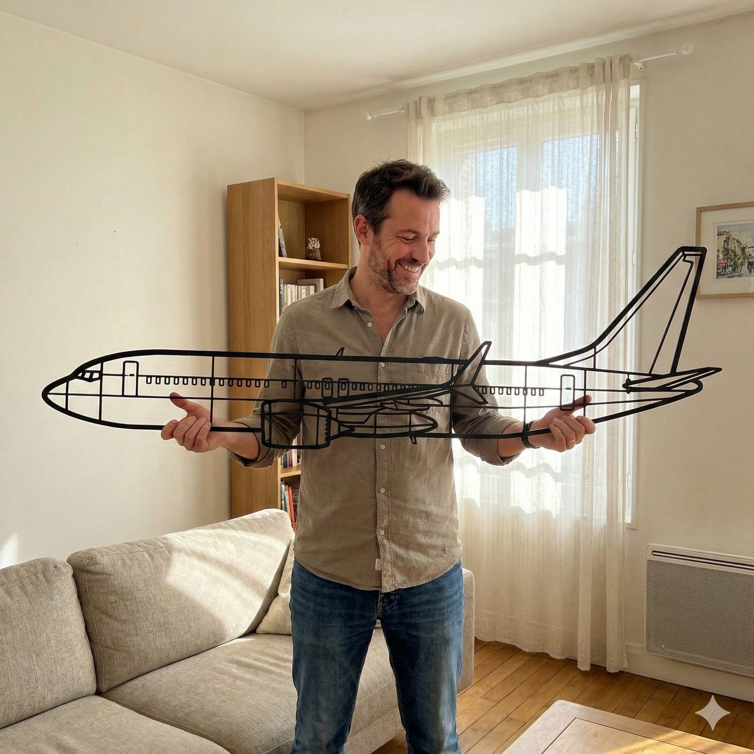 Décoration murale en métal - 737 Silhouette