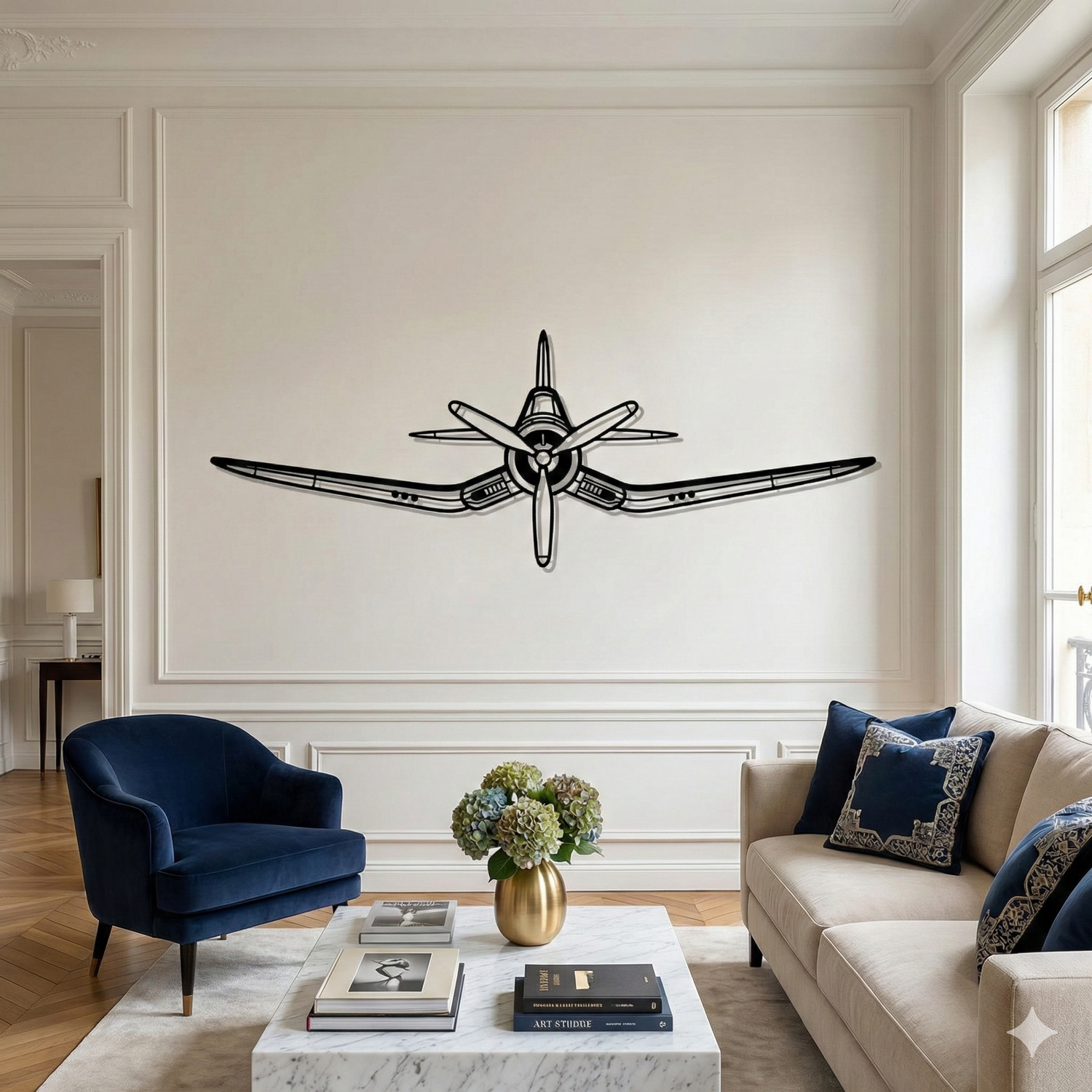 Décoration murale en métal - F4U Corsair