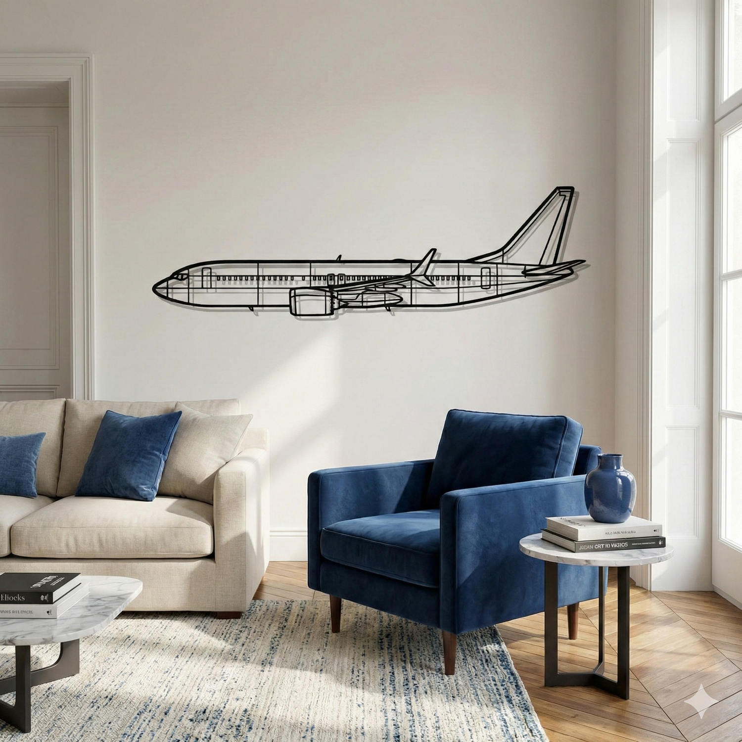 Décoration murale en métal - 737 Silhouette