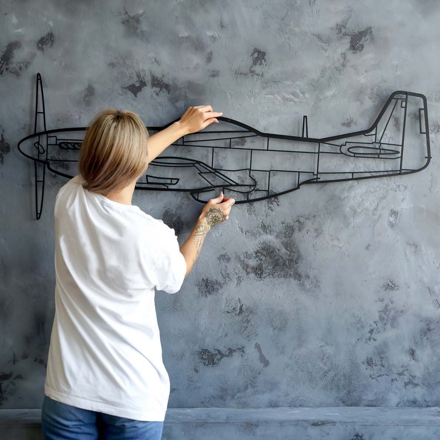Décoration murale en métal - L-1049G Super aircraftvibes